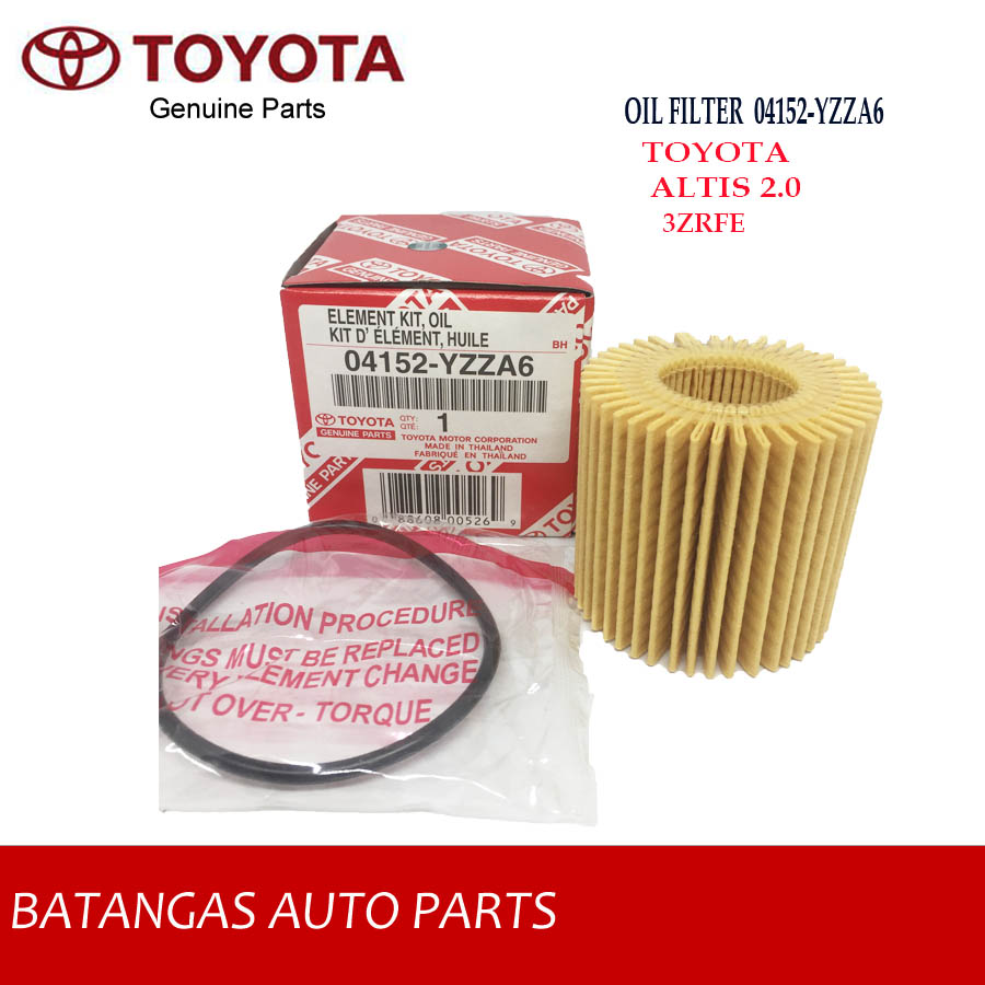 Genuine Toyota Oil Filter 04152 Yzza6 Toyota Altis 20 3zrfe