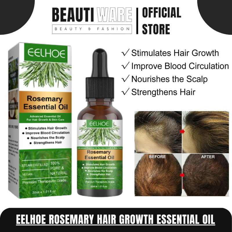 Eelhoe Rosemary Hair Growth Essential Oil Anti Hair Loss Fast Regrowth ...