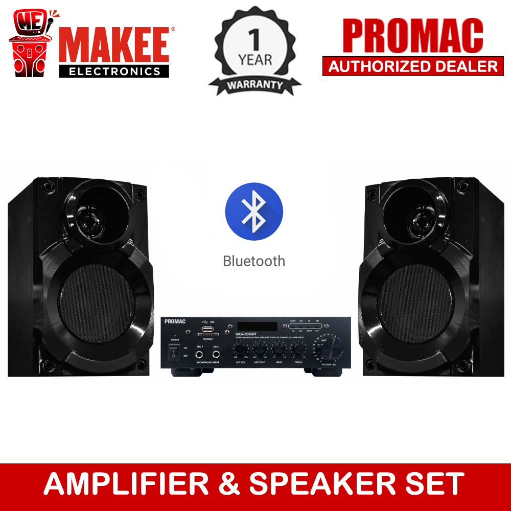Promac HAS3515BT Amplifier and Speaker Set with Bluetooth Lazada PH