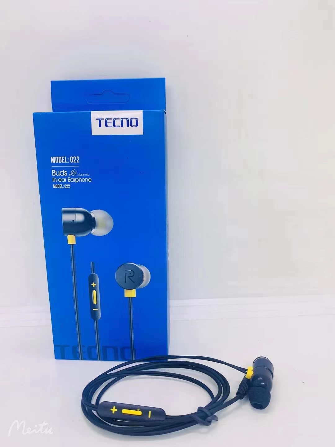Tecno Earphone Double Speaker 3.5MM Dual Drive Stereo Earbuds with Mic