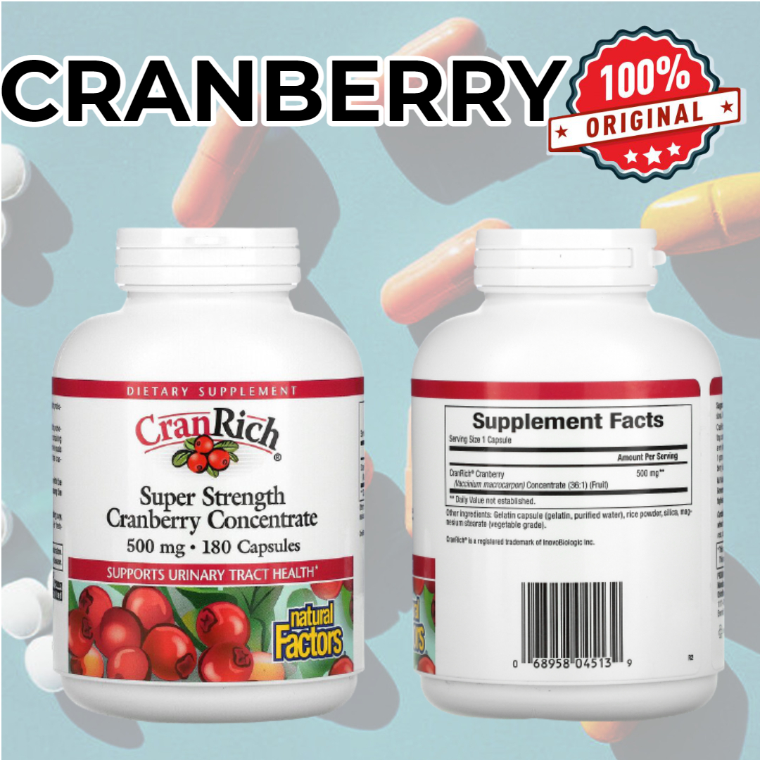 Natural Factors CranRich Super Strength Cranberry Concentrate 500 mg 90 ...