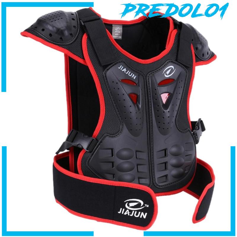 [PREDOLO1] Kids Dirt Bike Body Vest Spine Guard Jacket Gear OffRoad
