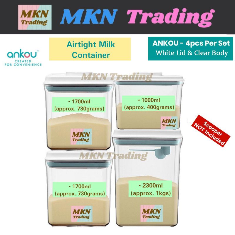 Ankou Milk Storage container set of 4 airtight Milk Storage FREE