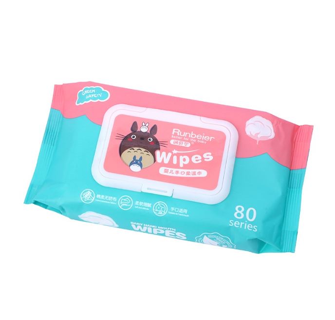 Baby Wipes 80 Sheets Disposable Cotton Wet Tissues Baby Care Napkin Non