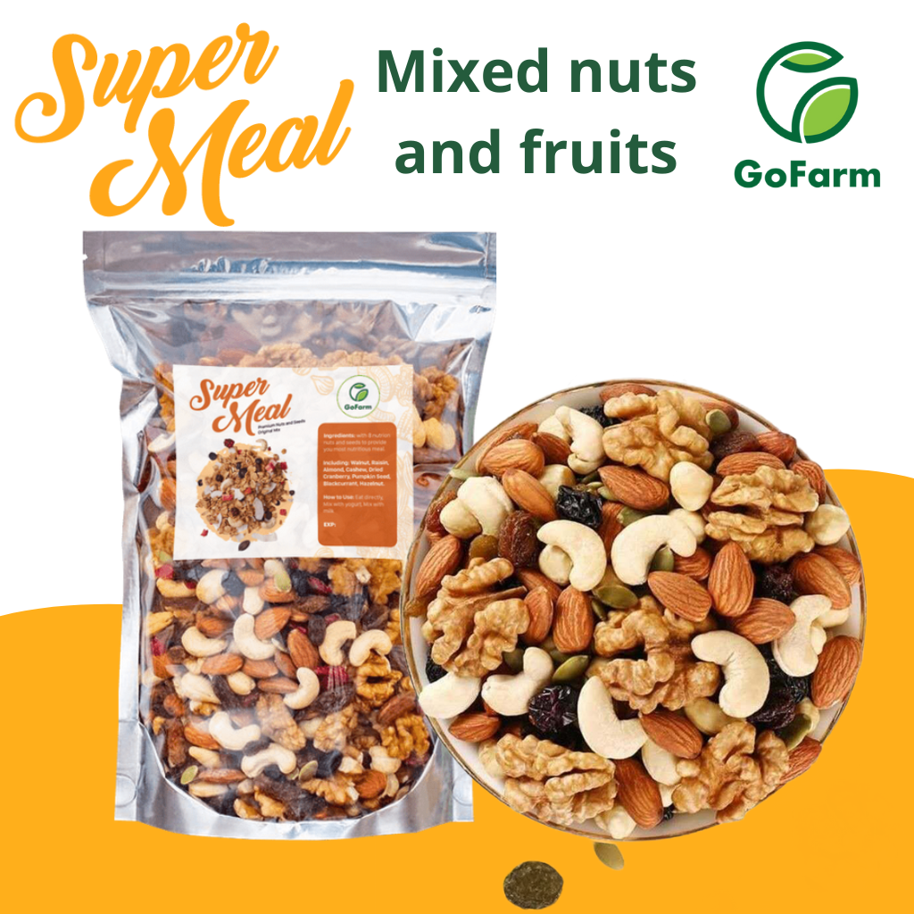 Gofarm mixed nuts and fruits super meal mix nuts granola cereal Mixed