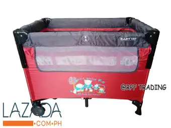 Baby 1st 3 In 1 Convertible Portable Space Saver Crib Playpen And