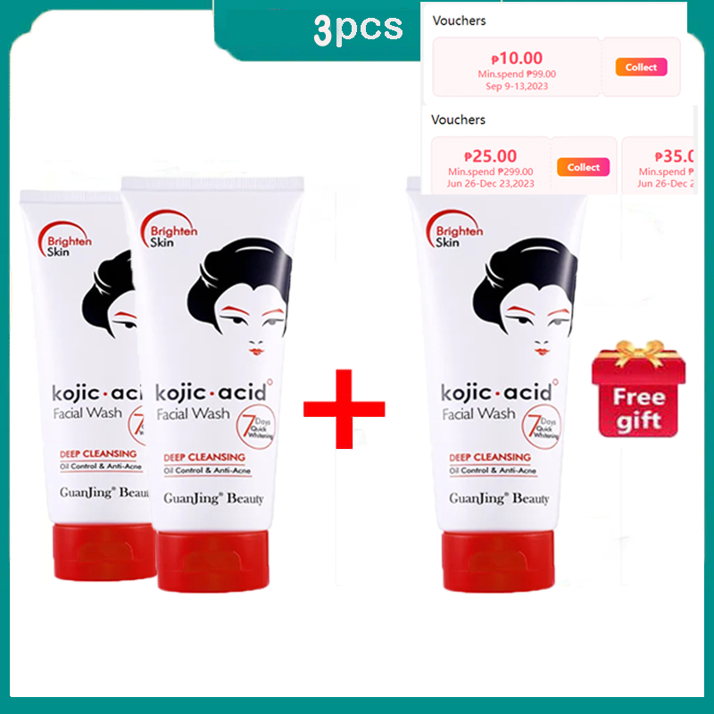 Kojic Acid Facial Wash Whitening Facial Cleanser for Oilly Skin Anti ...