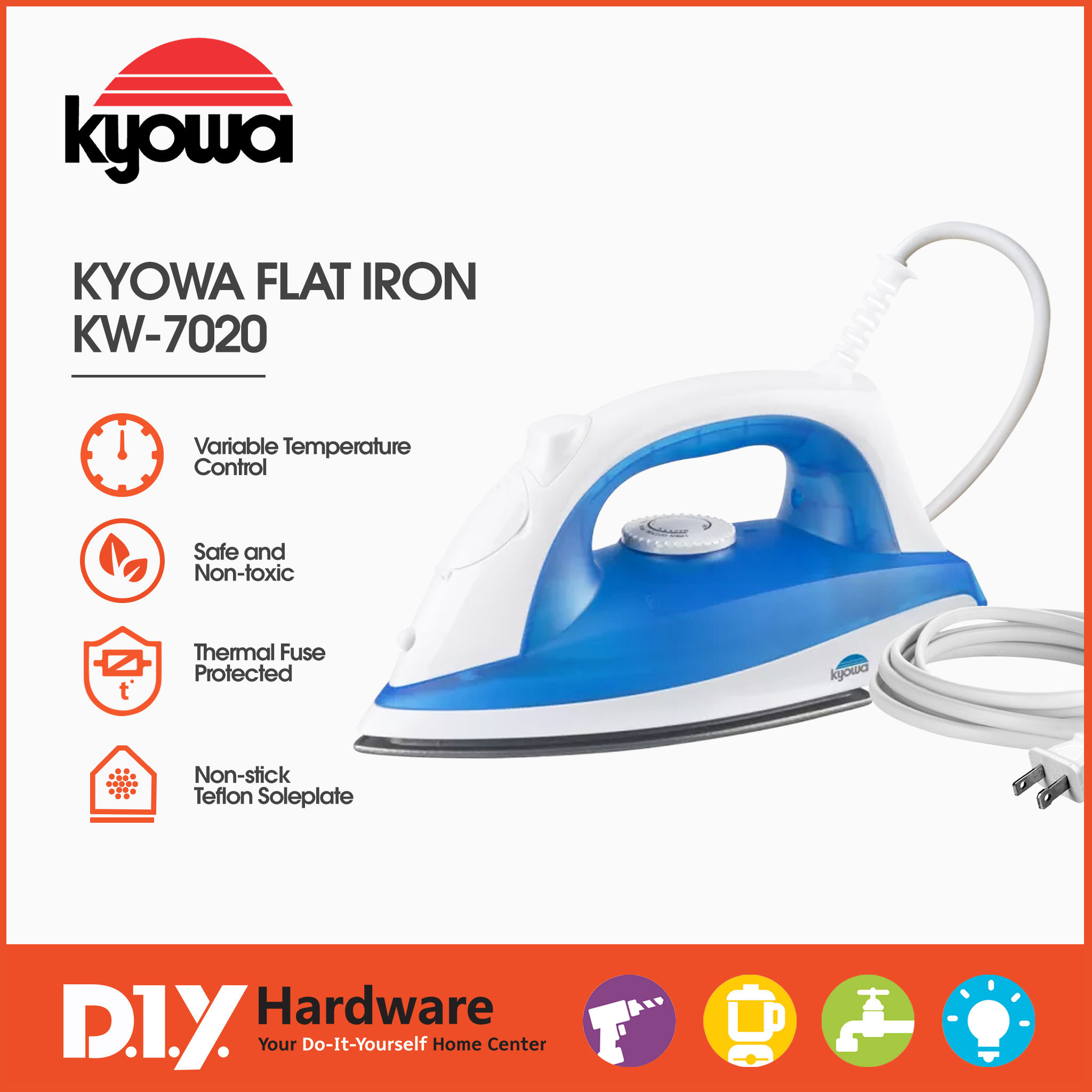 Kyowa Original Nonstick Flat Iron for Clothes Dry Iron KW7020 Lazada PH