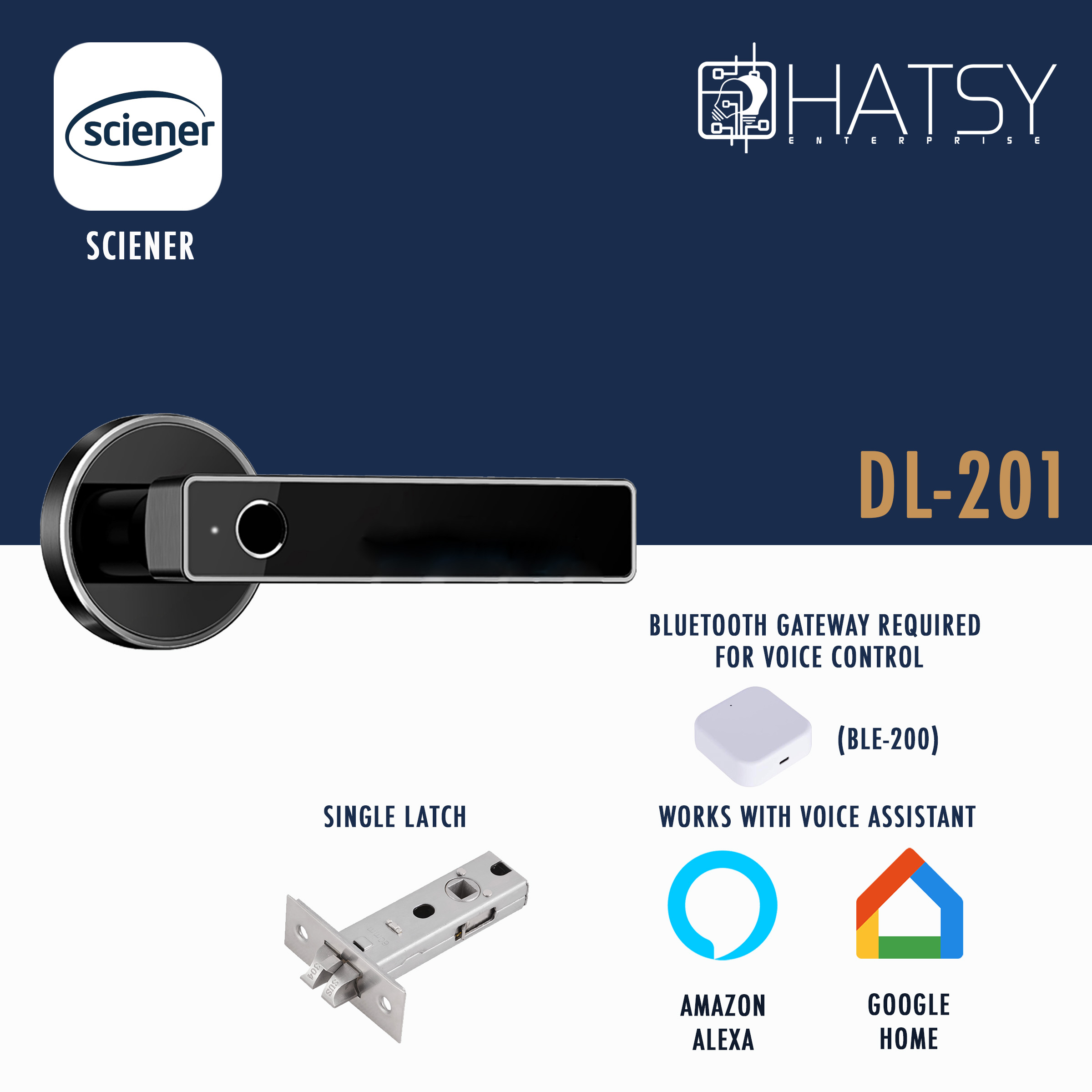 smart door lock compatible with google home