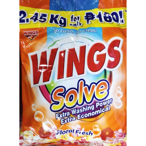 WINGS POWDER DETERGENT FLORAL FRESH 2.45KG Lazada PH