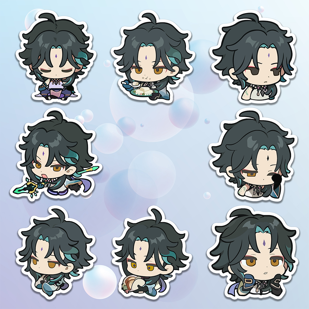 Xiao Set 8pcs. Genshin Impact Vinyl Sticker Lazada PH