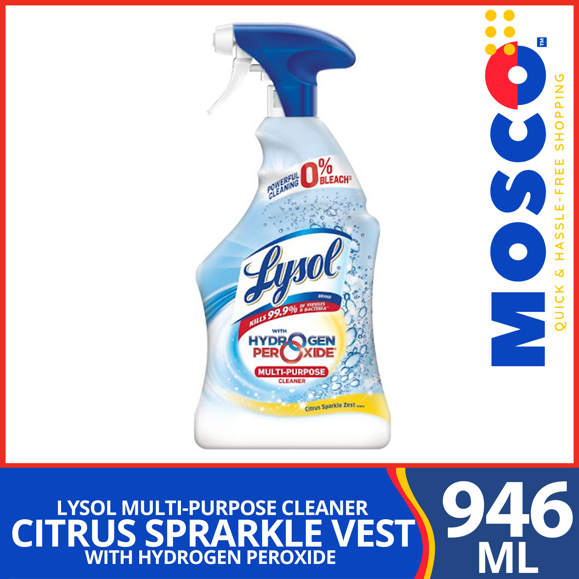 LYSOL MultiPurpose Cleaner W/ Hydrogen Peroxide Citrus Sparkle Zest