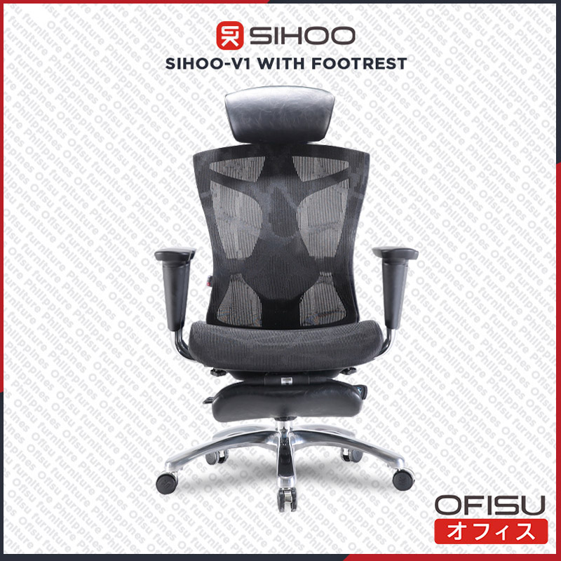 V1 with Footrest Ergonomic Office Chair [ computer chair, desk chair