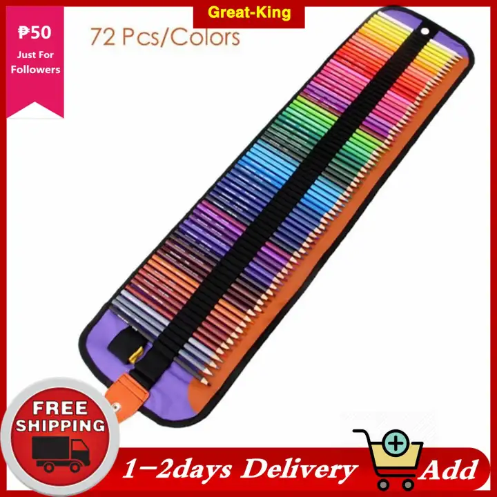 Download Free Shipping Buy One Great King 72 Colors Color Pencil Set Drawing Pencils Kit With Organizer Pouch For Artist Sketch Adult S Coloring Book Lazada Ph