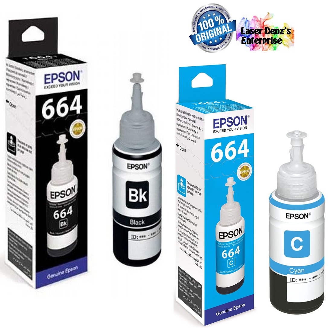 Epson T6641 Black And T6642 Cyan Genuine Refill Ink 70ml Set Of 2 Colors Bundle Lazada Ph