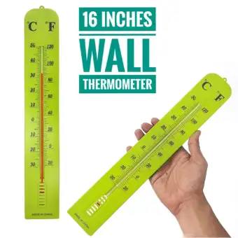 Large 16 Inches Wall Thermometer Room Temperature Measurement Ambient Temperature Celsius Fahrenheit Sensor