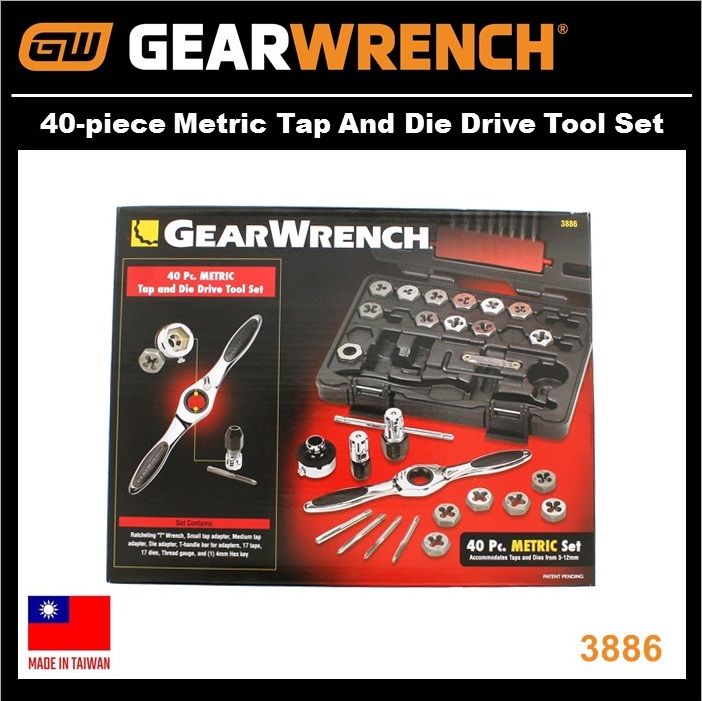 Gearwrench 3886 40-piece Metric Ratcheting Tap & Die Set Indicado En Descripción | Meses sin interés Gearwrench 3886 40-piece Metric Ratcheting Tap & Die Set Indicado En Descripción | Meses sin interés