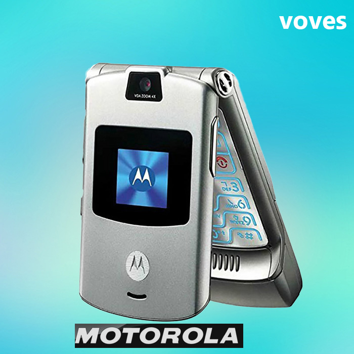 Motorola Razr V3 flip phone unlocked keypad cellphone GSM Quad Band