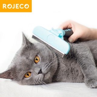 ROJECO Pet Dog Hair Remover Brush Detachable Cat Hair Comb For Dogs thumbnail