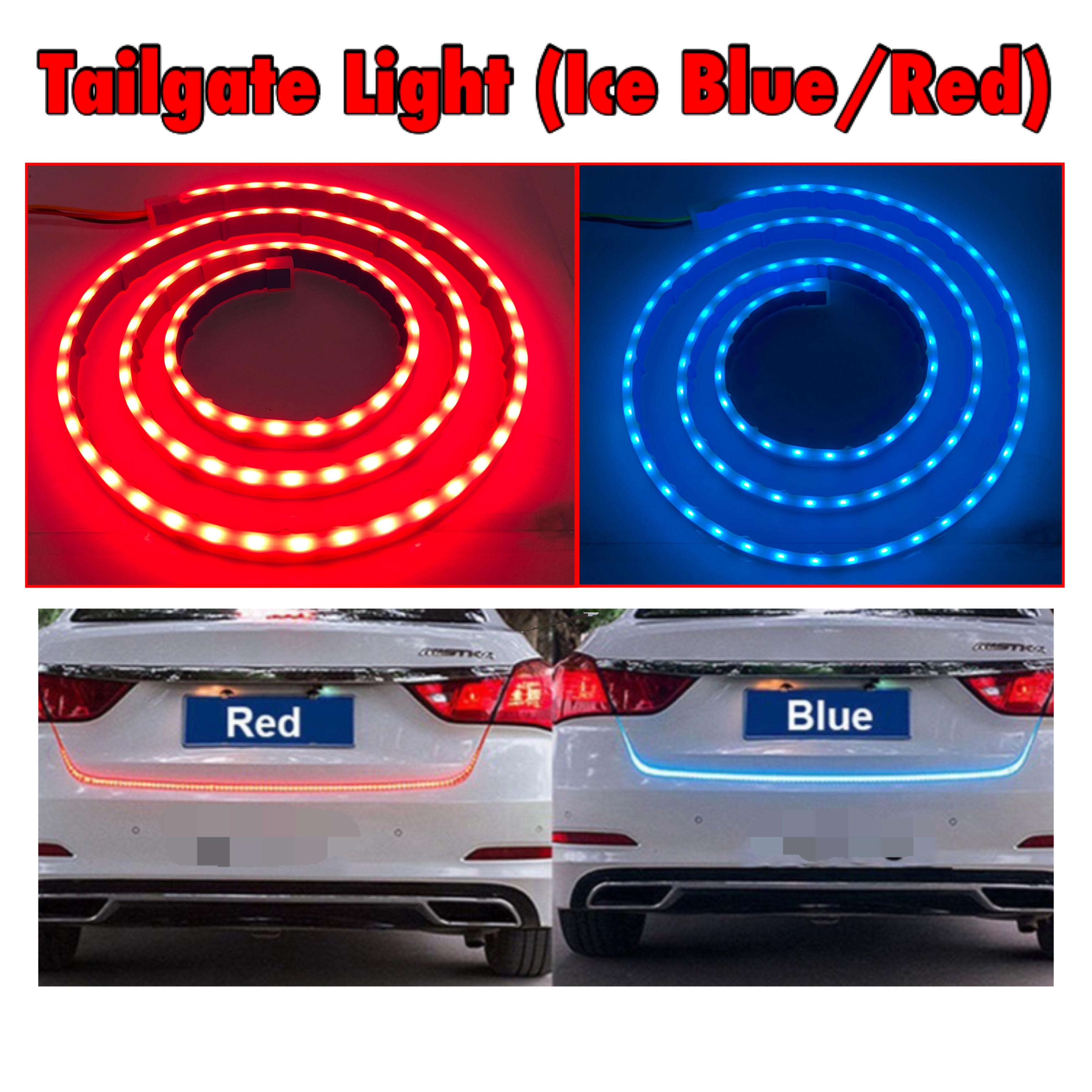 OSCPA 120cm Car Rear Trunk Lights Tail Lights Flow Type Turn Signal LED