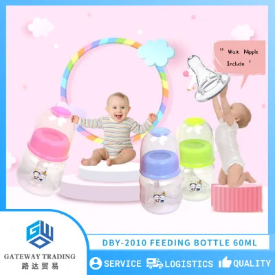 Feeding Bottle 60ml Baby Mini Portable Feeding Bottle Newborn Kids Nursing Care Feeder Fruit Juice Medicine Milk BPA Free Safety Bottles