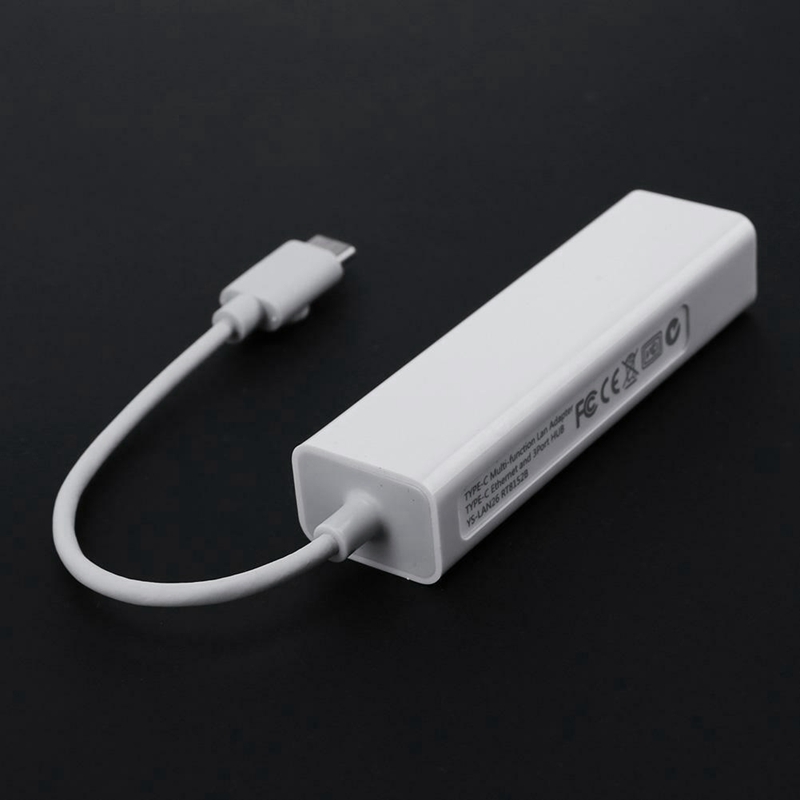 USB-C USB 3.1 Type C To USB RJ45 Ethernet Lan Adapter Hub Cable for Macbook PC