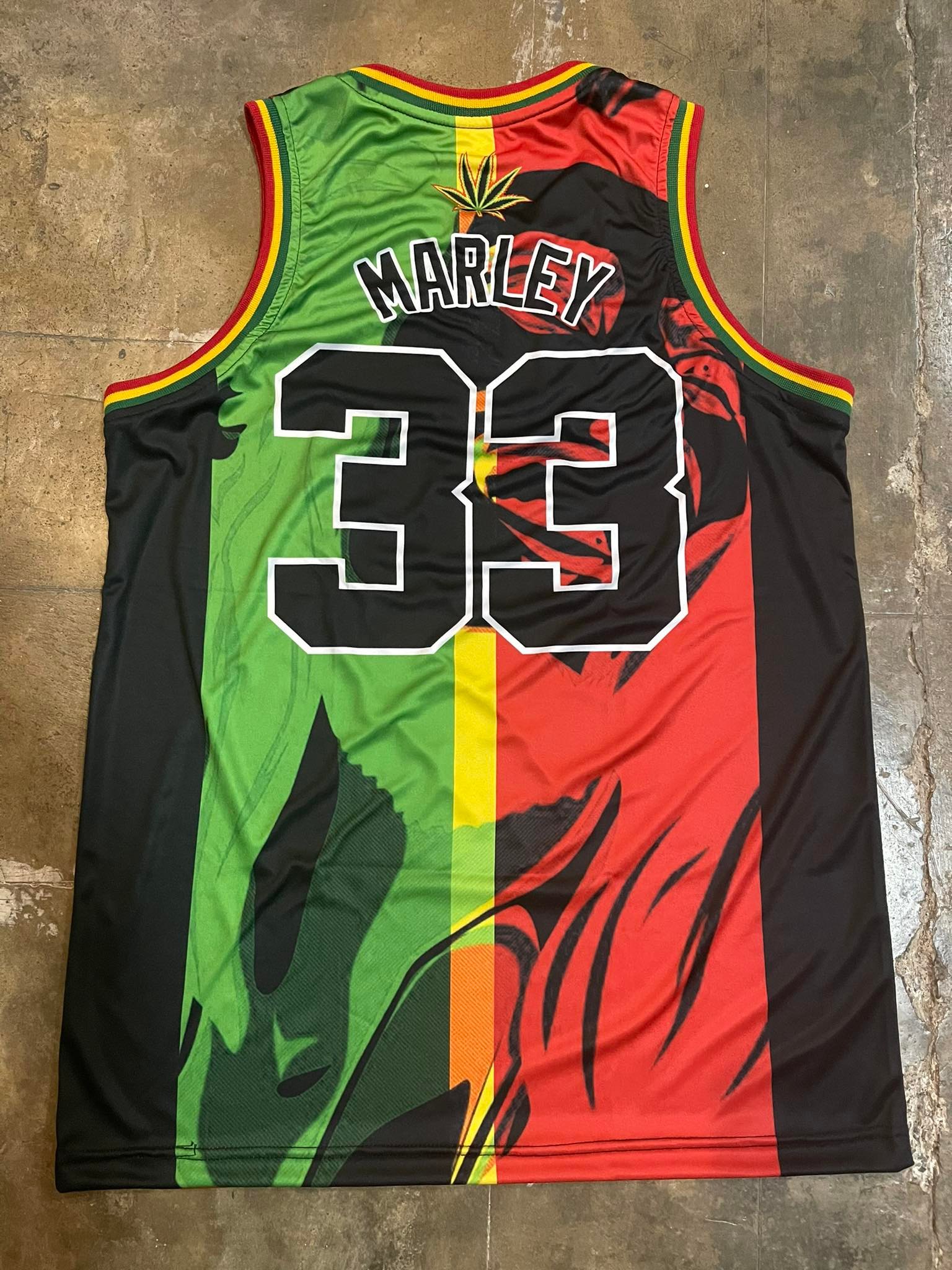 Bob Marley Buffalo Soldier Emphire MNL Red/Green Jersey, Reggae Jersey, Full Sublimation Jersey