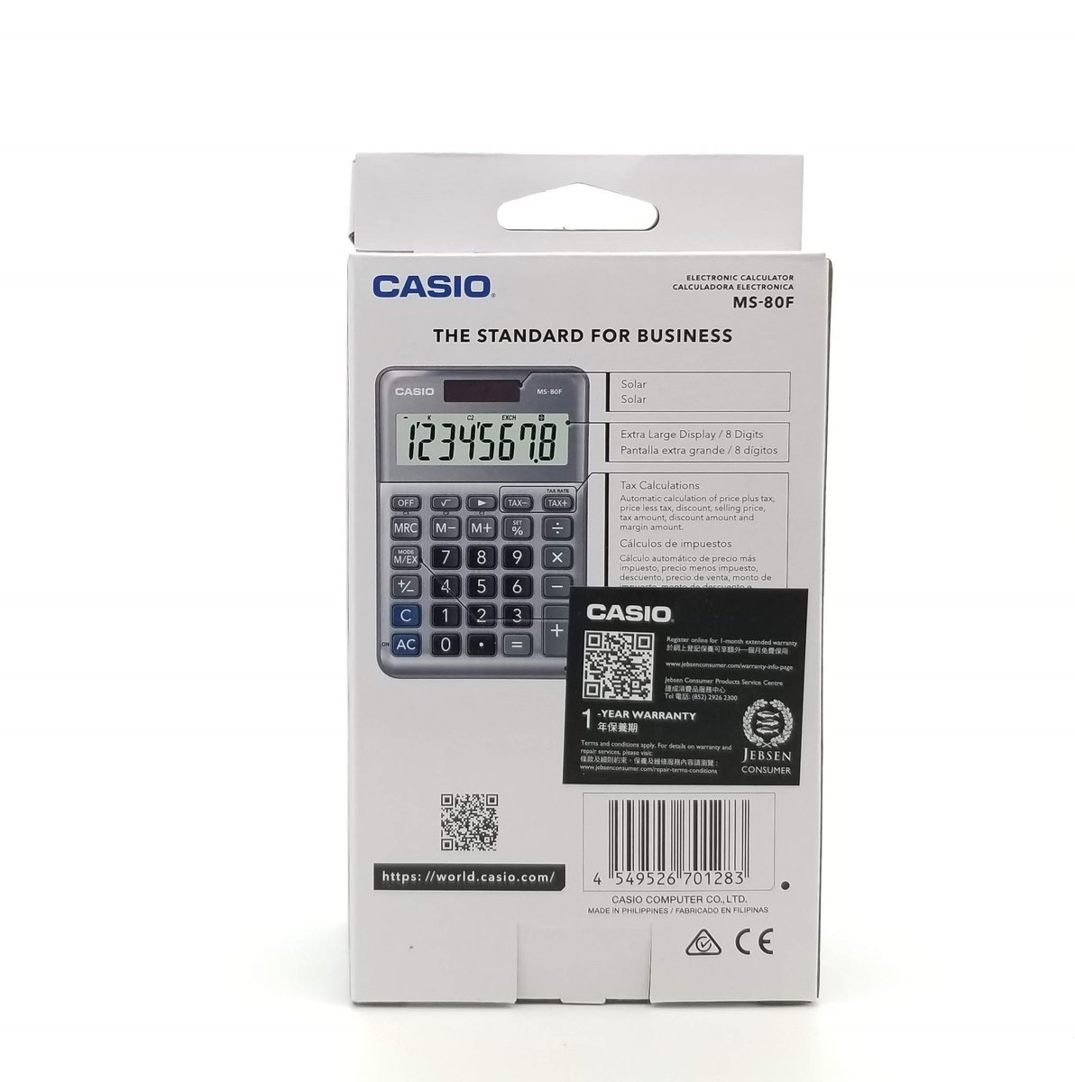 Casio MS-80F Mini Desk Calculator Financial Business Calculator - Main Image