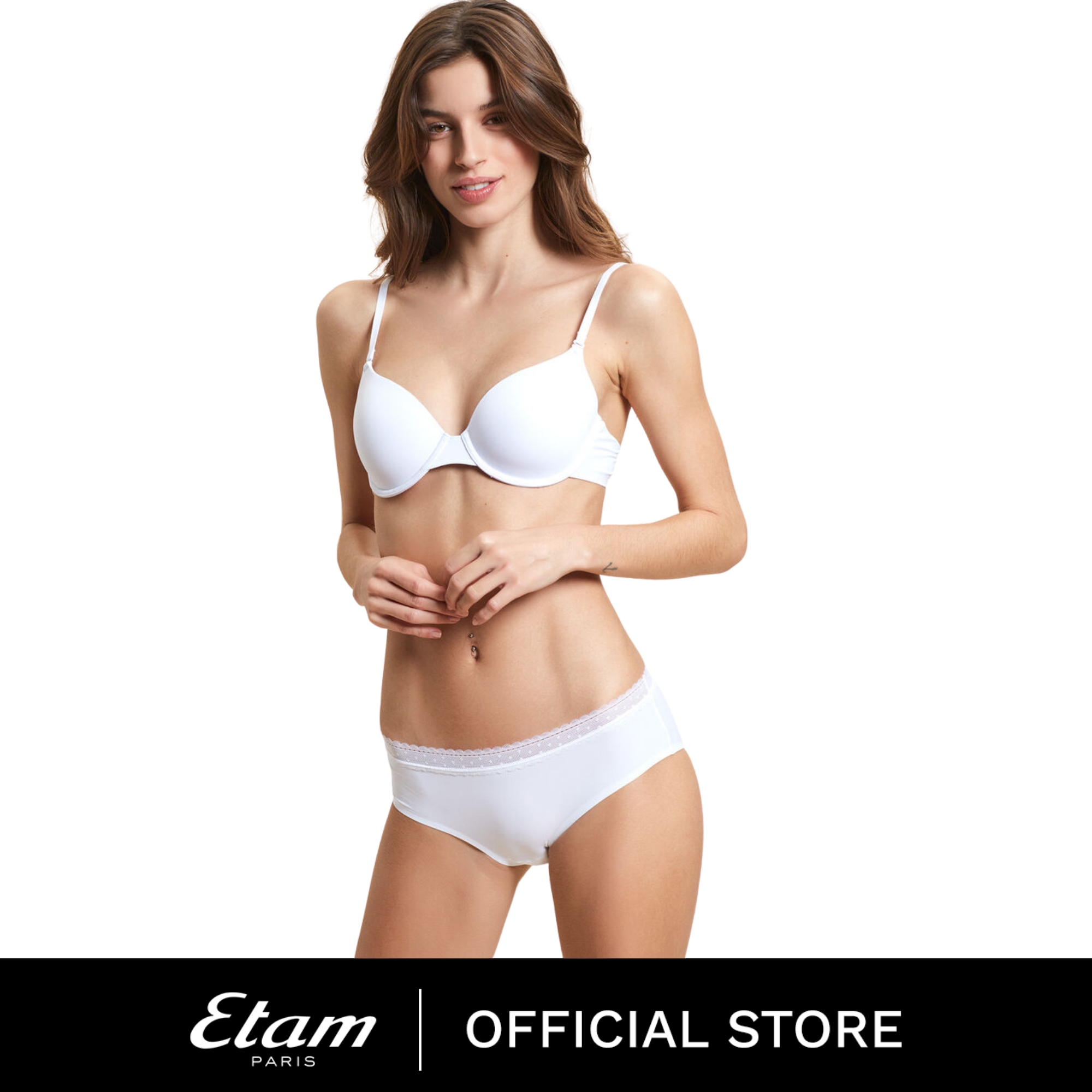 Etam Micro Padded Demi-Cup Bra - Pure Fit® Bra For Women Sale