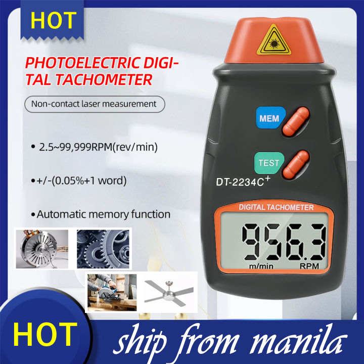 Digital Tachometer NonContact RPM Laser Photo Digital Tachometer Speedometer Speed Engine