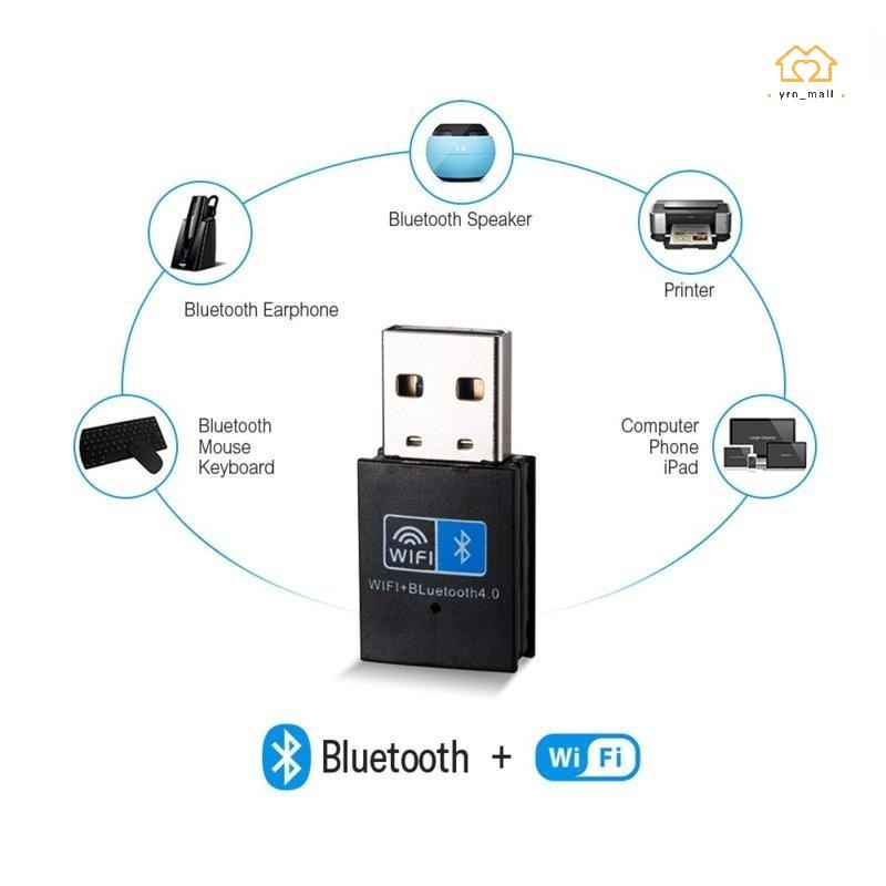 Wireless WiFi Adapter 2.4G Bluetooth 2 in 1 Adapter 150Mbps USB WiFi
