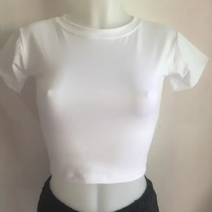 crop top plain white