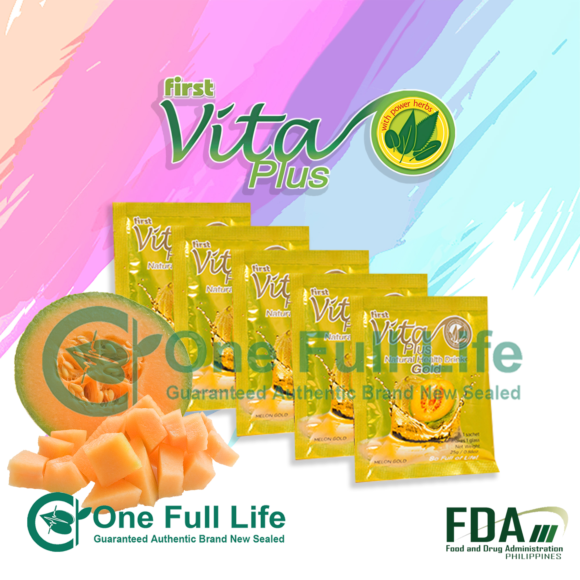 First Vita Plus Melon GOLD TRIAL PACK 5 SACHETS Lazada PH