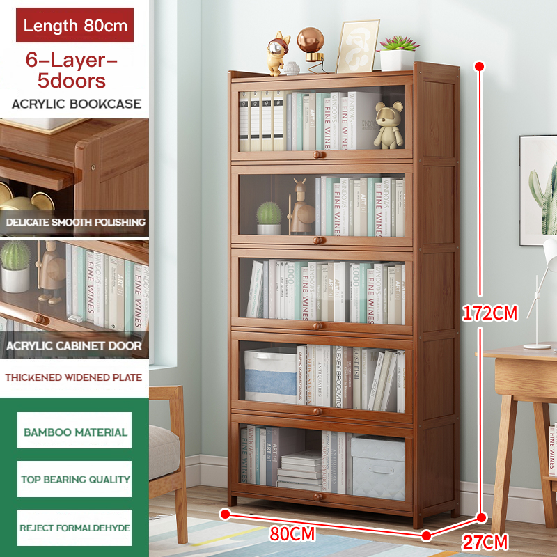 Cabinet Shelf Organizer Bookshelf Display cabinet Large Storage Books ...