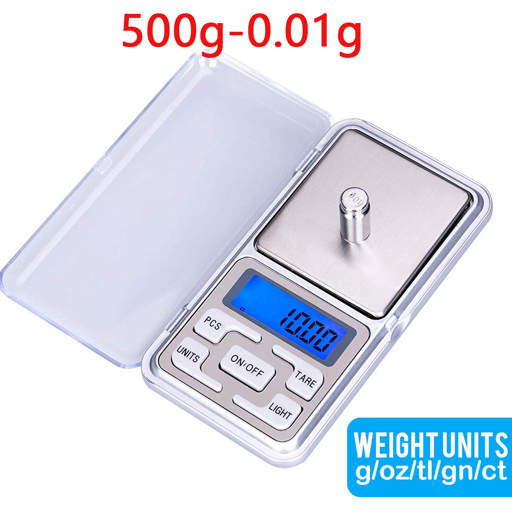 5000.01g Accurate Kitchen Scale High- Jewelry Scale Food Scale Electric Kitchen Scale with Two Trays Kitchen Baking Scale Pocket Scale, Size: 500g