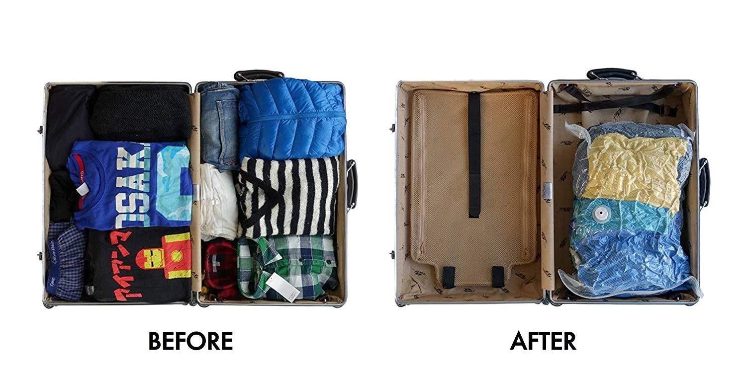 VAGO Portable Vacuum Compression Bag Travel Luggage Space Saver Small