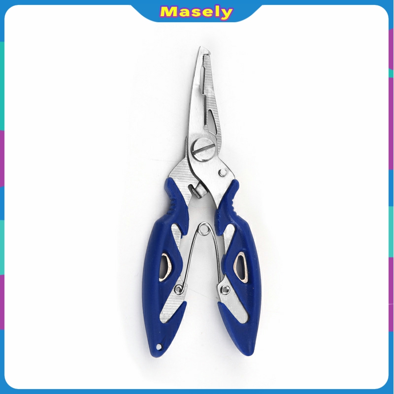 Masely Fish Plier Braid multi Tool scissor Opener tackle Control remover  lure bait Cutter fly Line W