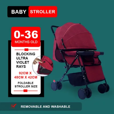 Foldable Stroller with cover, Light weight high baby stroller, Stroller baby cart, Stroller Baby car, Baby Pram