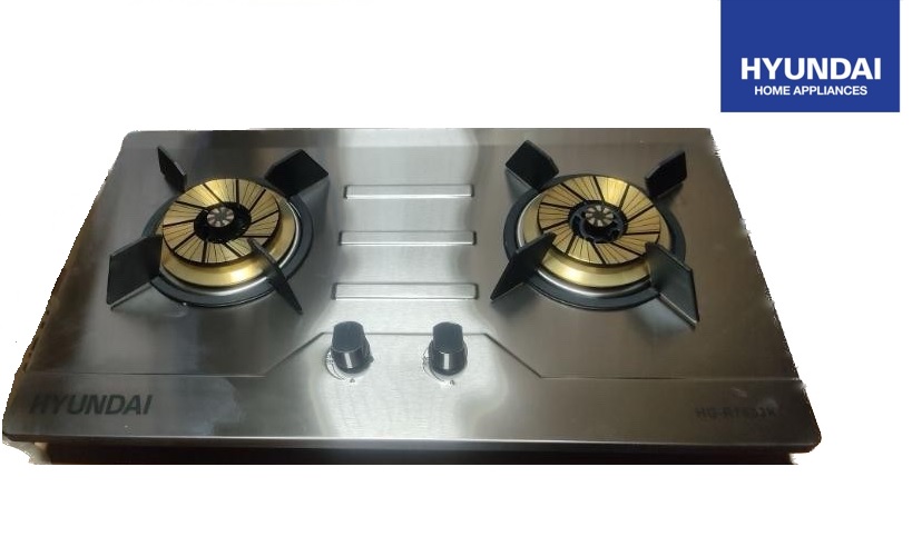 Hyundai Double Burner Stainless Steel Built in Gas Stove- HG