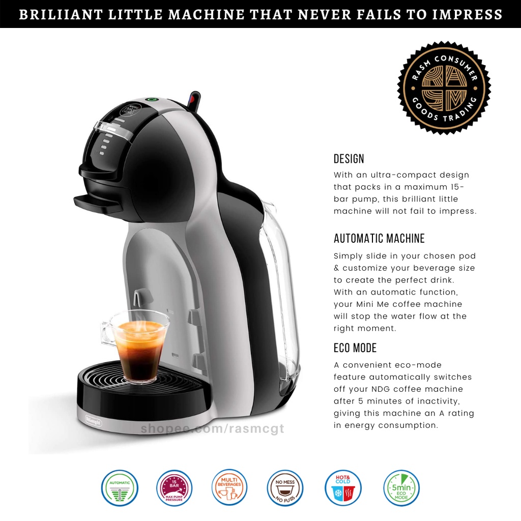 Orignal NESCAFE DOLCE GUSTO MINI ME Automatic Coffee Machine By