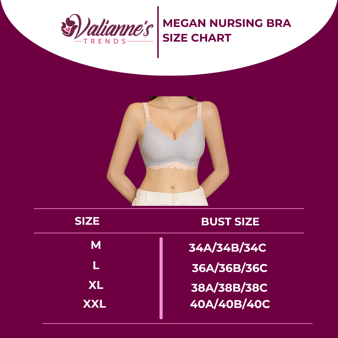 Valianne's Trends Rosie Nursing Bra - Postpartum Bra - Laced Nursing Bra