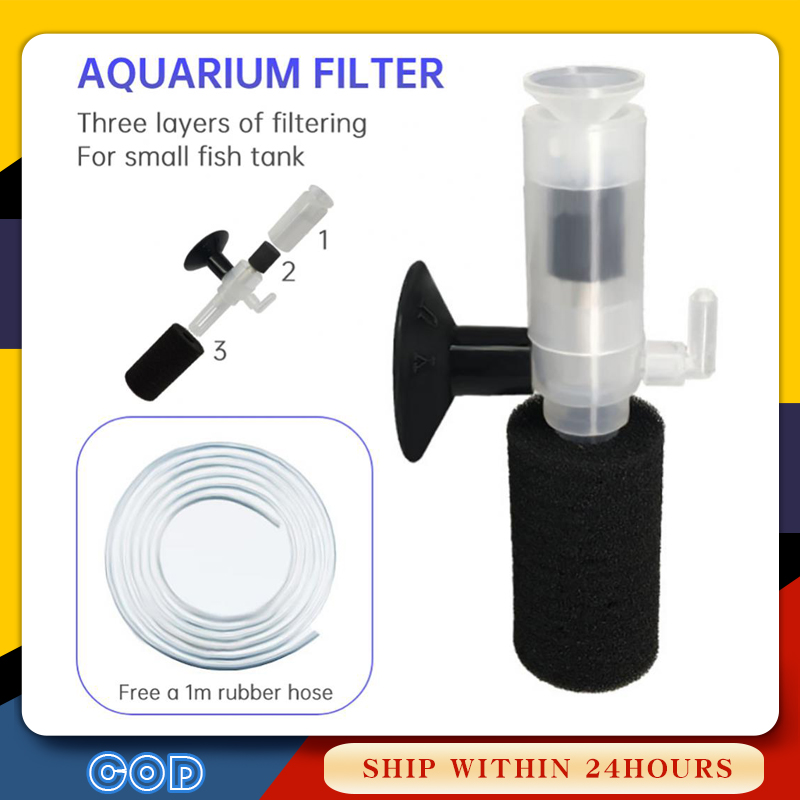 Aquarium Mini Filter Fish Tank Pneumatic Internal Purifier Aerator