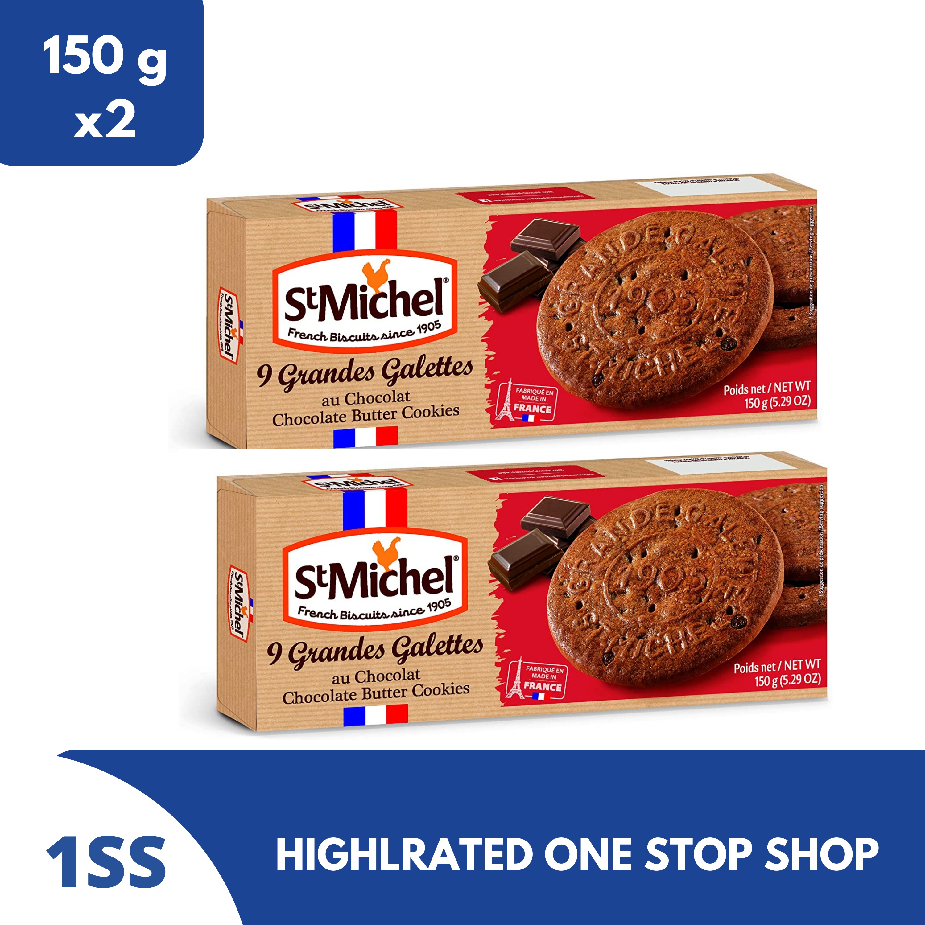 ST MICHEL GRANDE GALETTES AU CHOCOLAT 150 G