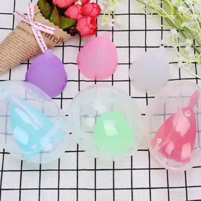 SHENG Medical Grade Silicone Menstrual Cup Box Female Health Product Round Storage Box