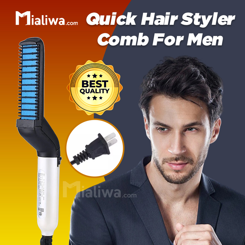 Quick Hair Styler Comb For Men, Electric Hair Straightener Brush, Beard  Straightener Styler Volumizer Comb, Beard Styling Iron, Hair Straightening  Iron, Curly Hair Straightening Comb, Side Hair Detangling, Multifunctional  Hair Curling Curler