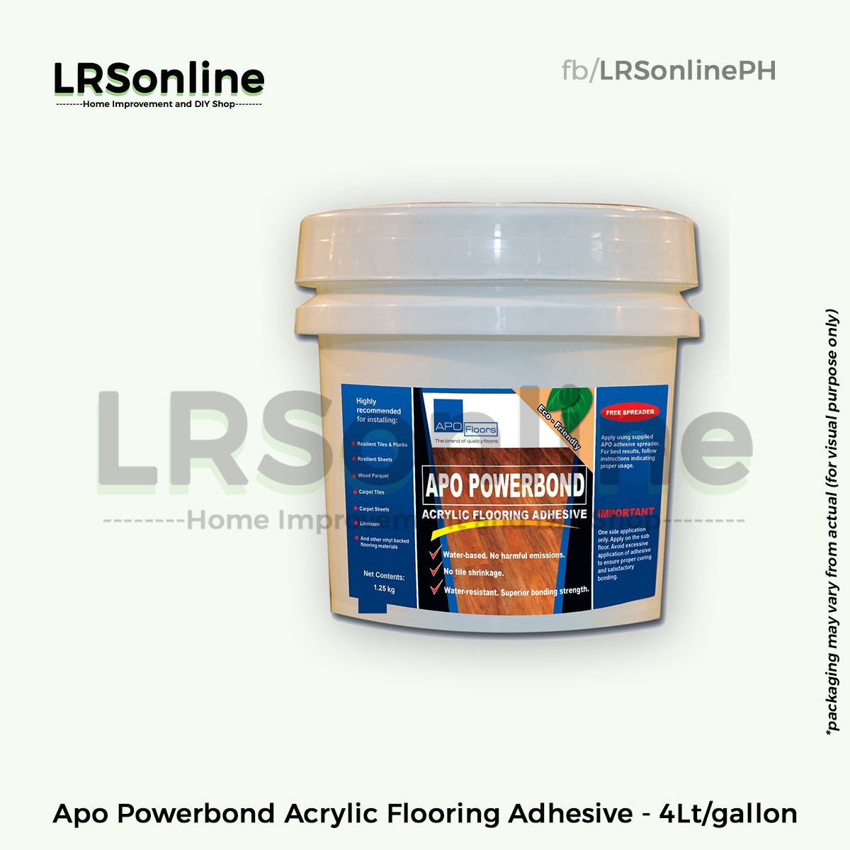 Apo Powerbond Acrylicbase Flooring Adhesive 4Lt/gallon Lazada PH