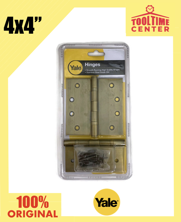 Yale Heavy Duty 2 Ball Bearing Button Tipped Hinges 4 inches (2 pcs