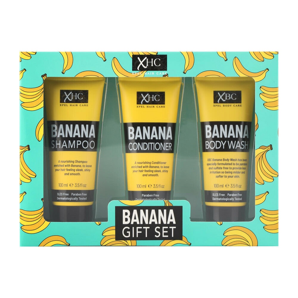 XHC Banana Shampoo Conditioner Body Wash Gift Set 300ml {Ireland} Lazada PH