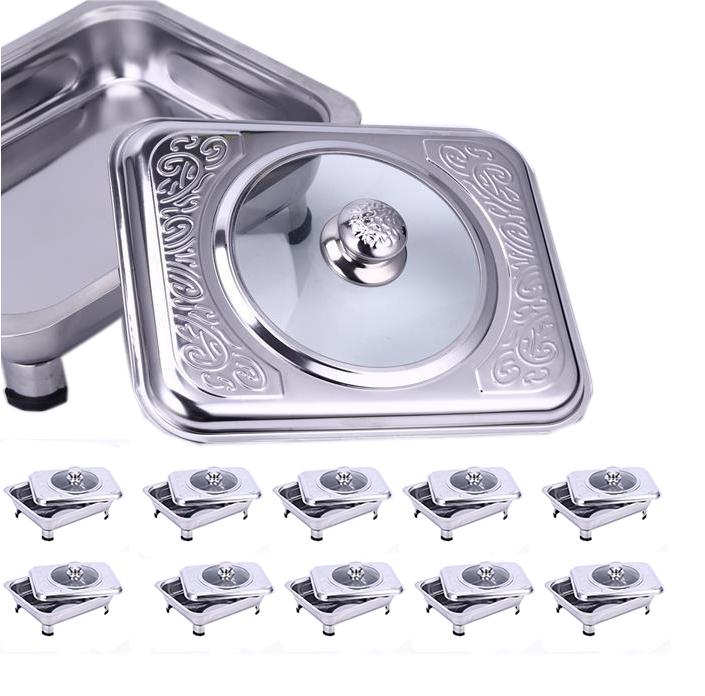 1 SET 10 PCS BUFFET EMBOSSED 34X28 / BUFFET SET/ BUFFET FOOD TRAY