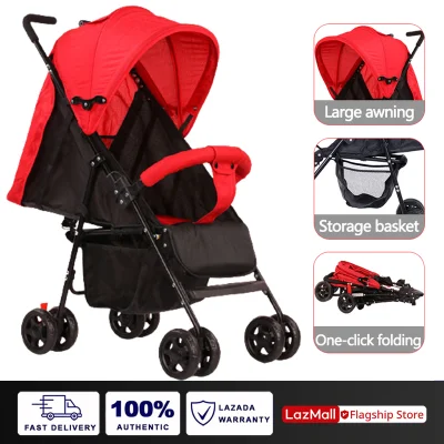 Baby stroller for baby girl Pushchair High Quality Portable Folding Newborn Station wagon Multi Function Baby Travel System 0-36 Month Red